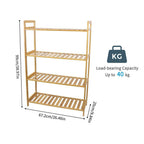 Bamboo 4 Tier Shelving Unit – Eco-Friendly Storage Solution