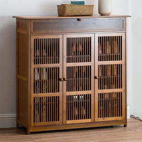 Elegant 4-Tier Bamboo Shoe Rack Cabinet