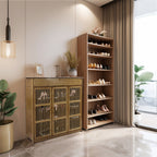 Elegant 4-Tier Bamboo Shoe Rack Cabinet