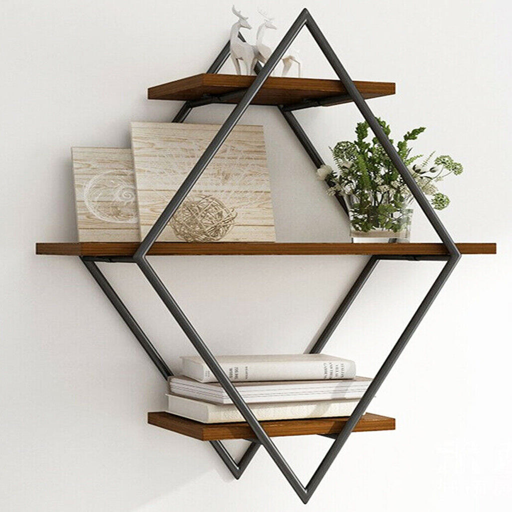 Rustic 3-Tier Floating Wall Shelves