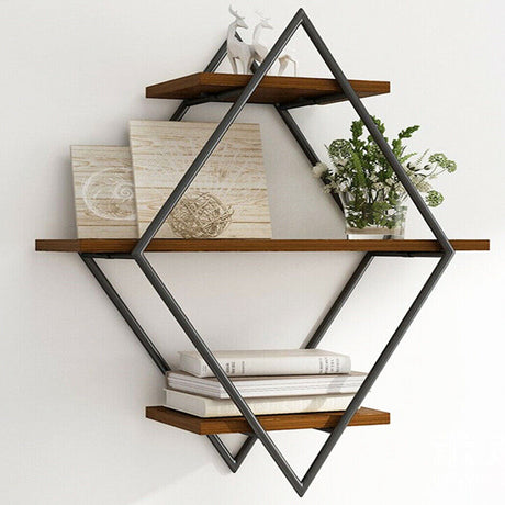 Rustic 3-Tier Floating Wall Shelves