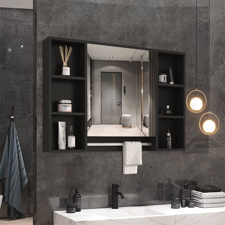 Bathroom Mirrored Cabinet Wall Storage Organizer