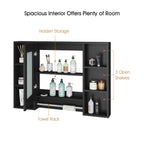 Bathroom Mirrored Cabinet Wall Storage Organizer