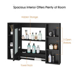 Bathroom Mirrored Cabinet Wall Storage Organizer