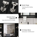 Bathroom Mirrored Cabinet Wall Storage Organizer