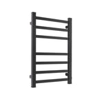 7-Bar Electric Heated Towel Rail in Black