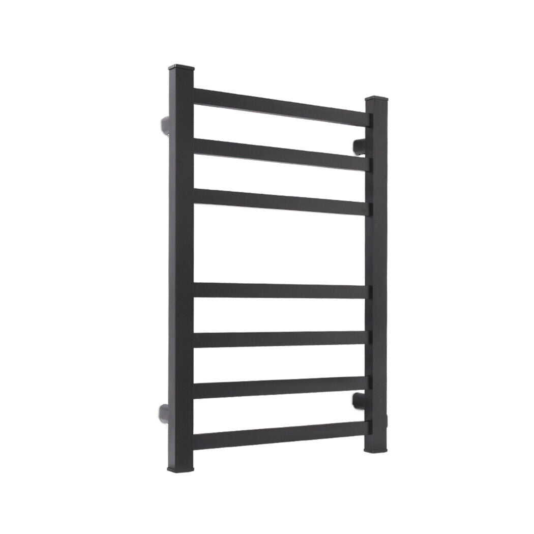 7-Bar Electric Heated Towel Rail in Black