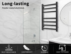 7-Bar Electric Heated Towel Rail in Black