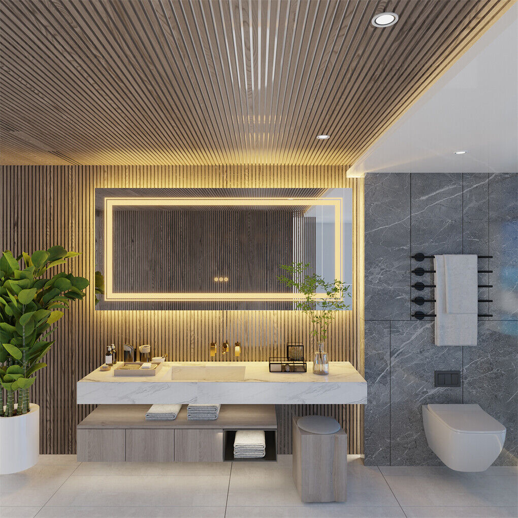 700x900mm LED Bathroom Mirror RGB Anti-Fog Aluminum