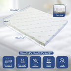 Premium 7-Zone Bamboo Memory Foam Topper