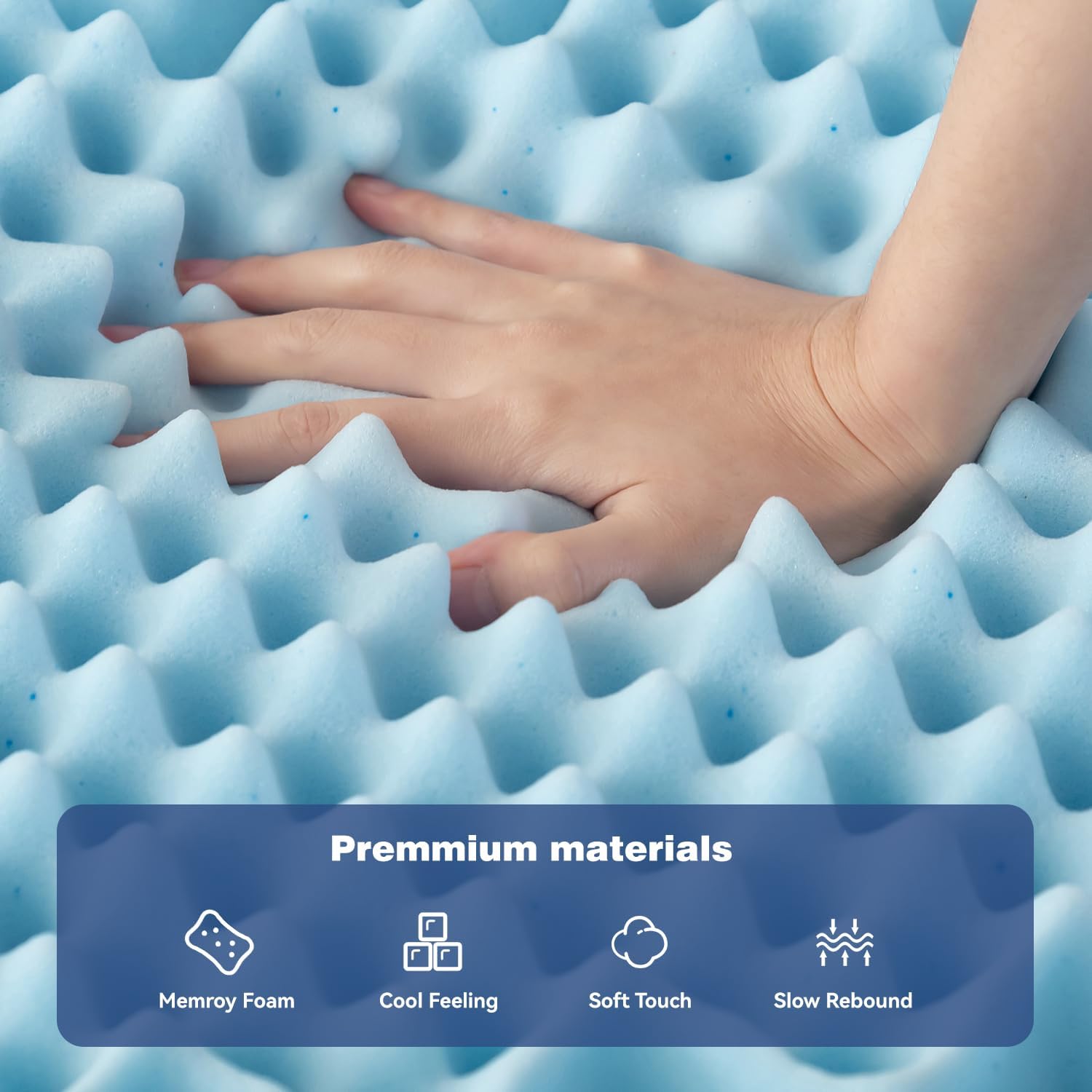 Premium 7-Zone Bamboo Memory Foam Topper