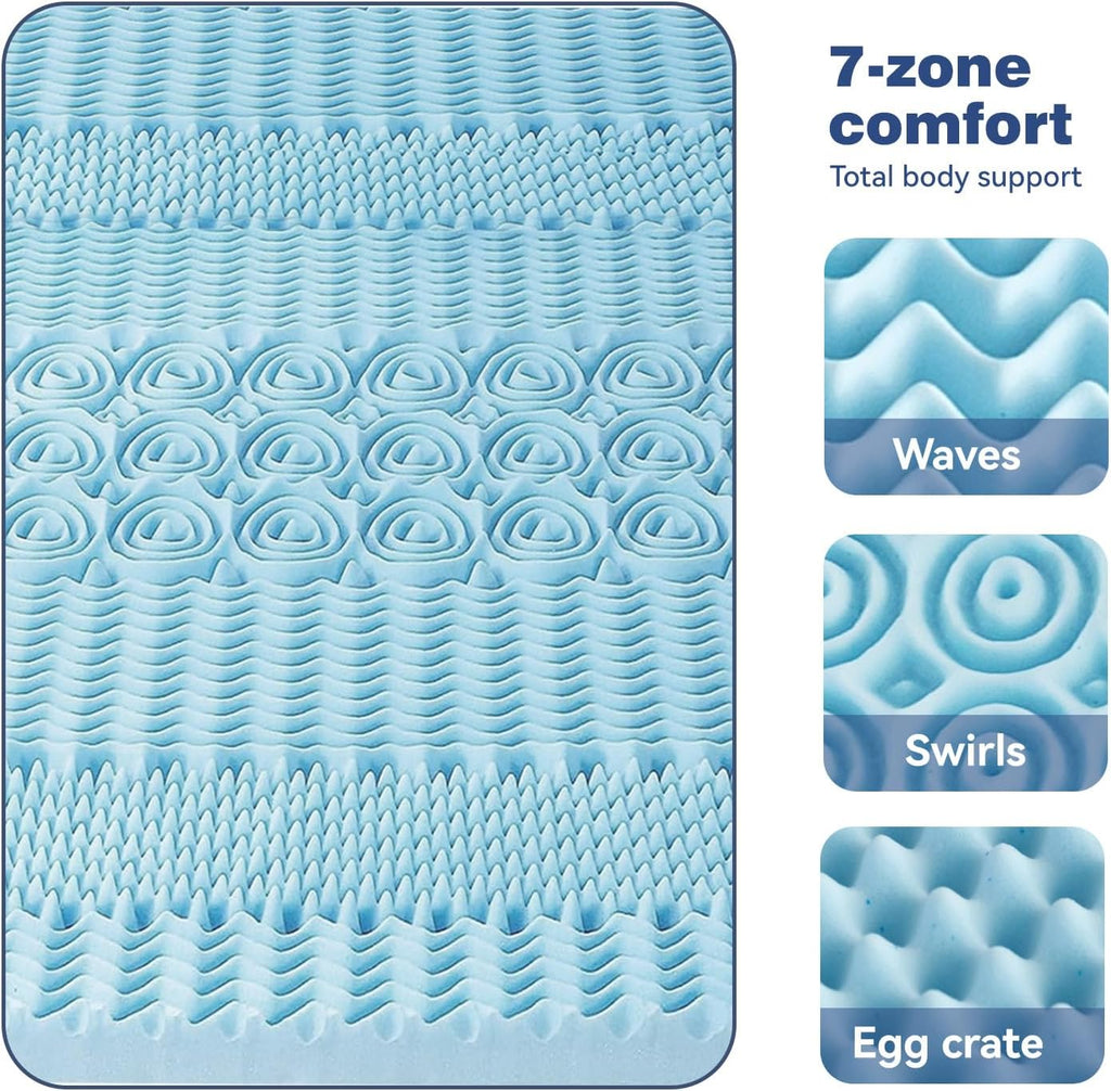 King 8cm Memory Foam Mattress Topper