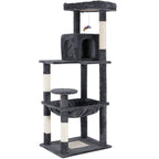Cat Tower Tree Condo Scratching Post Dark Grey 142cm