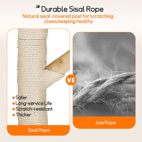 Cat Tree Tower Condo Scratcher Bed Sisal Plush Toy Ball