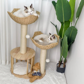Cat Tree Tower Large Scratching Post Condo Basket Activity Center