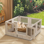 Elegant Large Indoor Whelping Box with Glass