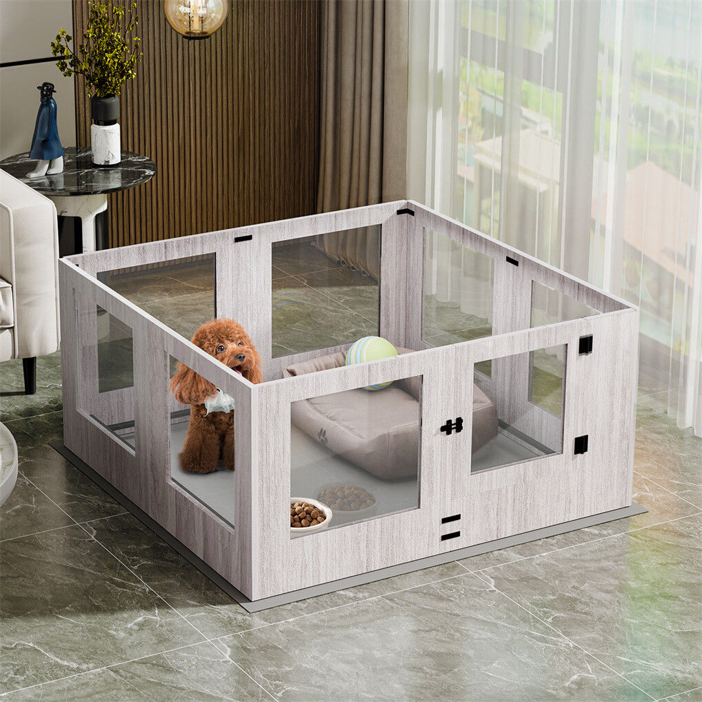 Elegant Large Indoor Whelping Box with Glass