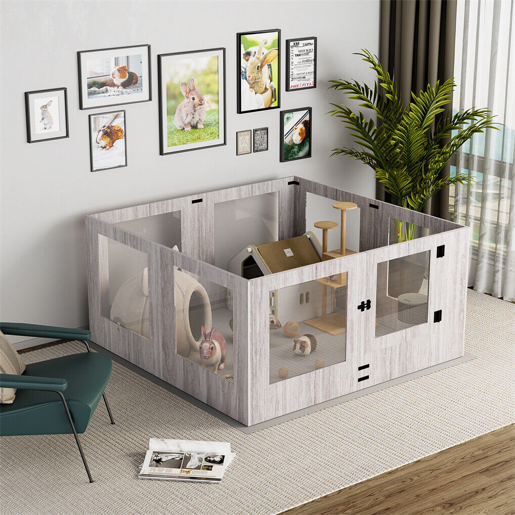 Elegant Large Indoor Whelping Box with Glass