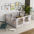 Elegant Large Indoor Whelping Box with Glass