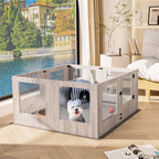 Elegant Large Indoor Whelping Box with Glass