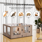 Elegant Large Indoor Whelping Box with Glass
