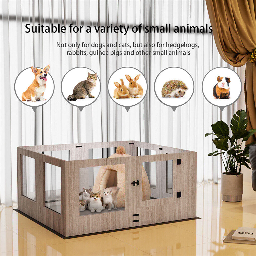 Elegant Large Indoor Whelping Box with Glass