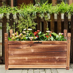 Medium Raised Garden Bed 60x30x33cm Wooden Planter Box