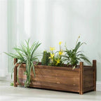 Large Raised Garden Bed Wooden Planter 90x30x33cm