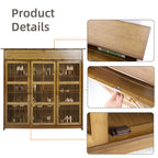 Stylish XL 4-Tier Wooden Shoe Rack Organizer