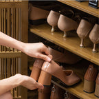 Stylish XL 4-Tier Wooden Shoe Rack Organizer