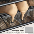 Industrial 5-Tier Shoe Rack and Storage Bench