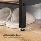 Industrial 5-Tier Shoe Rack and Storage Bench