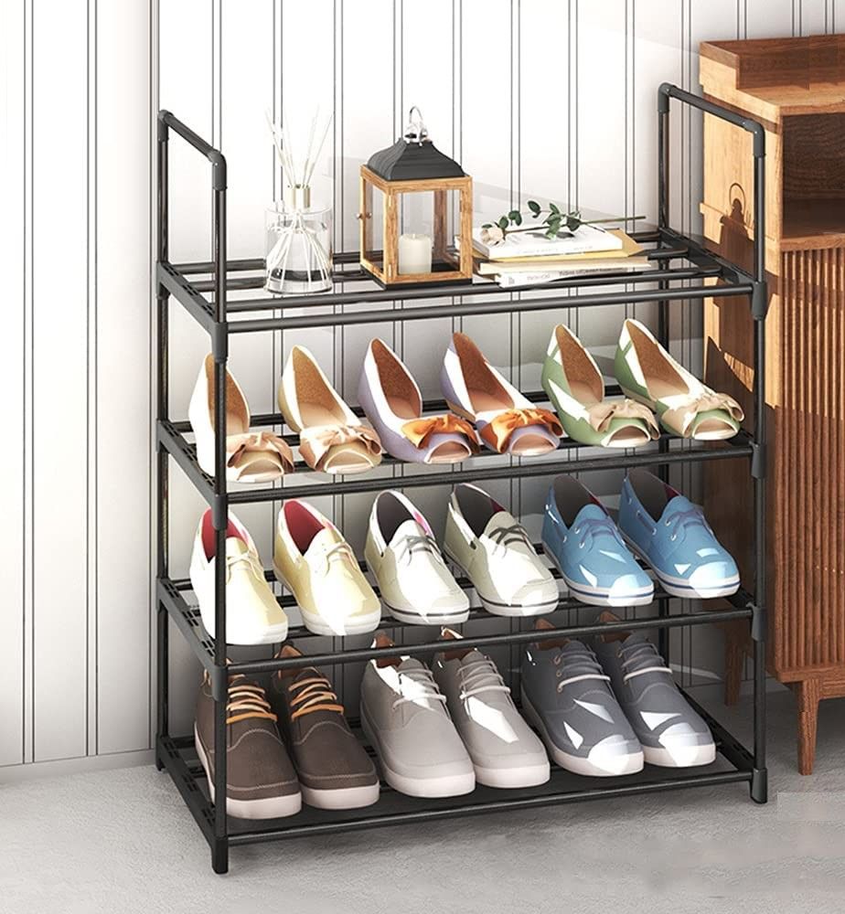 Elegant 4-Tier Stainless Steel Shoe Organizer