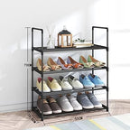 Elegant 4-Tier Stainless Steel Shoe Organizer