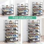 Elegant 4-Tier Stainless Steel Shoe Organizer