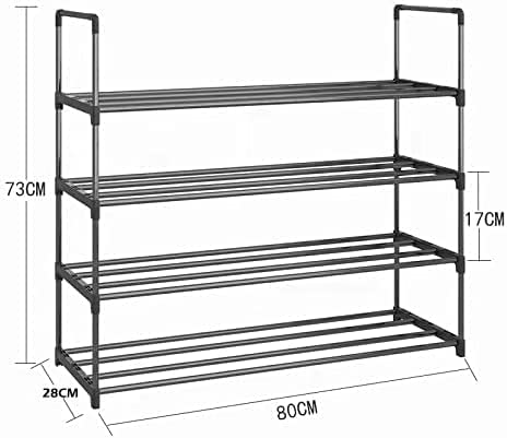 Elegant 4-Tier Stainless Steel Shoe Organizer
