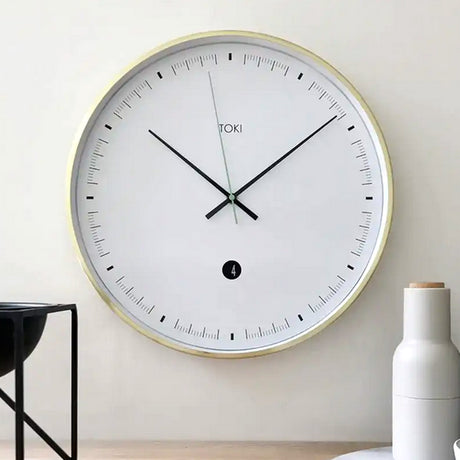 Toki Metta Brushed Gold Clock