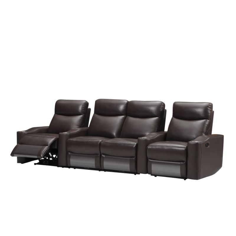 Chicago Leather Home Theatre Lounge 4 Seat
