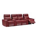 Chicago 4 Seat Leather Electric Recliner Lounge