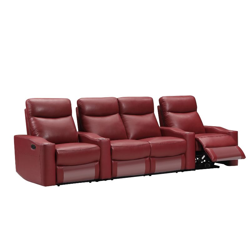 Chicago 4 Seat Leather Electric Recliner Lounge