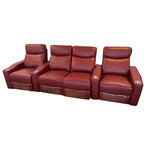 Chicago 4 Seat Leather Electric Recliner Lounge