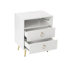 Amelia Modern LED Bedside table with USB and power socket white x 2