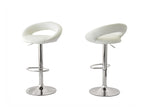 Curve Leather Barstools - Set of Two