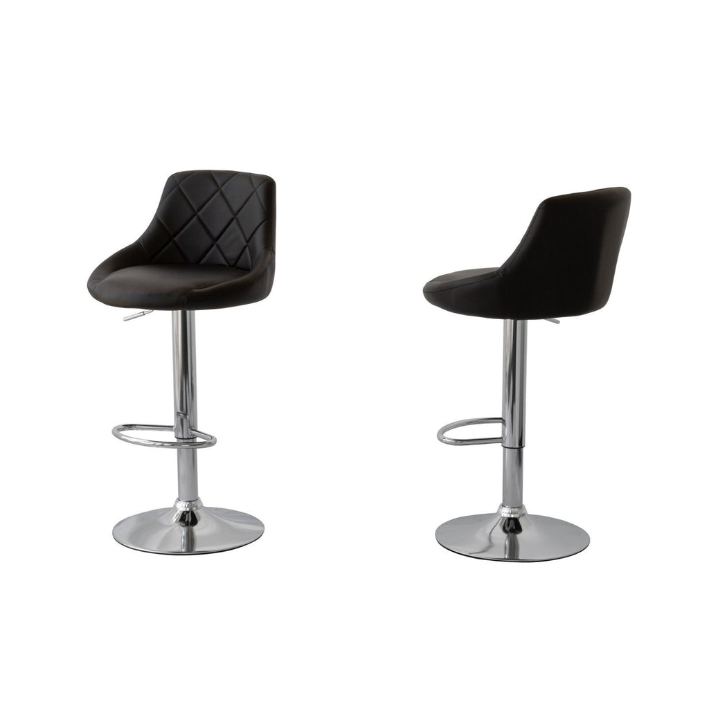 Diamond Style Adjustable Height Barstools - Black