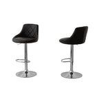 Diamond Style Adjustable Height Barstools - Black