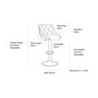 Diamond Style Adjustable Height Barstools - Black