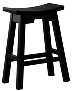 Ryo Black Solid Mahogany Kitchen Counter Stool