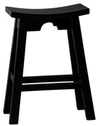 Ryo Black Solid Mahogany Kitchen Counter Stool