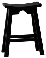Ryo Black Solid Mahogany Kitchen Counter Stool