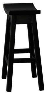 Ryo Black Solid Mahogany Kitchen Counter Stool